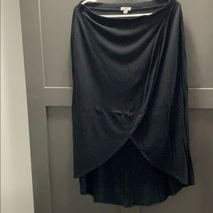Black knit Gap MIDI wrap hi lo skirt